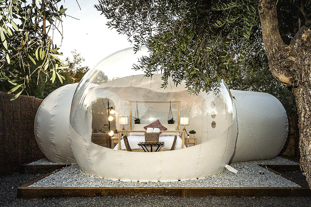Hotel burbuja Ronda Málaga entre olivos